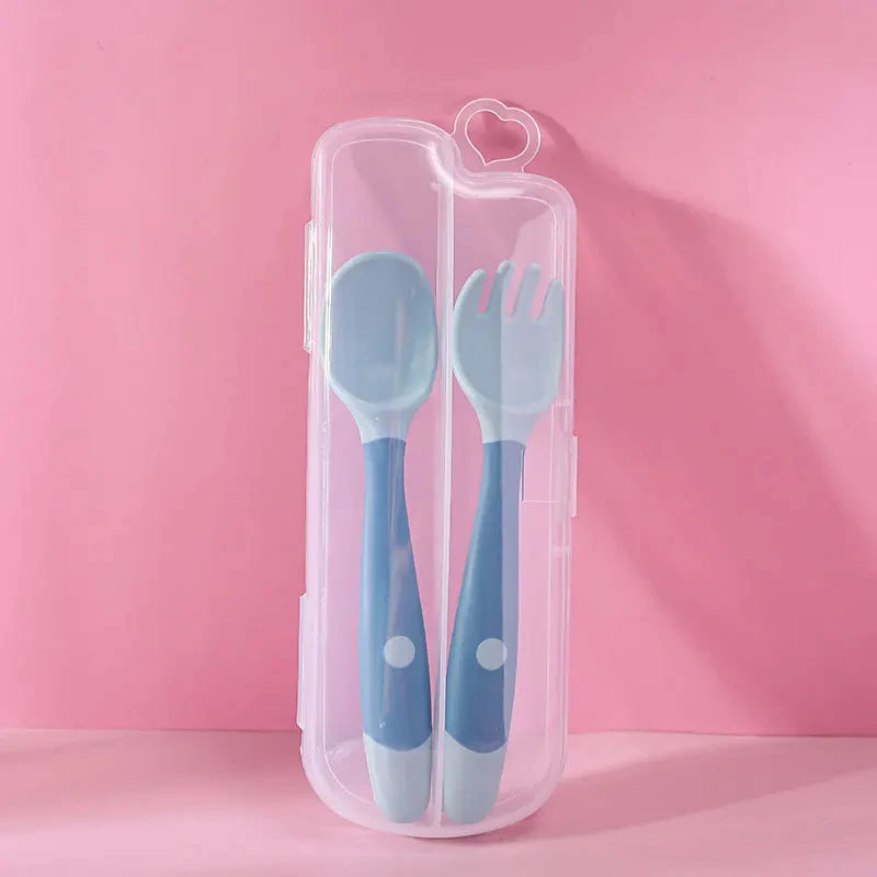 Flexible & Gentle Bendable Twist Baby Fork and Spoon Set