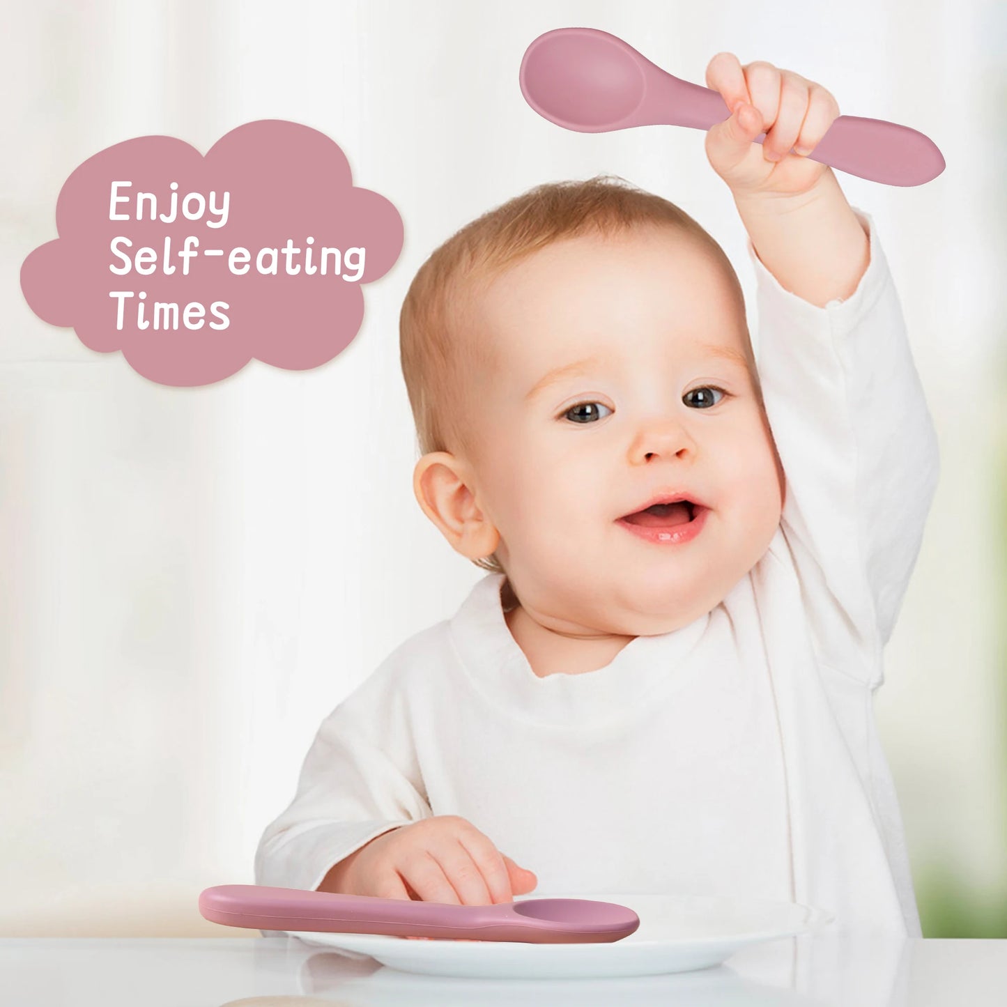 Soft Silicone Baby Spoon & Fork Set