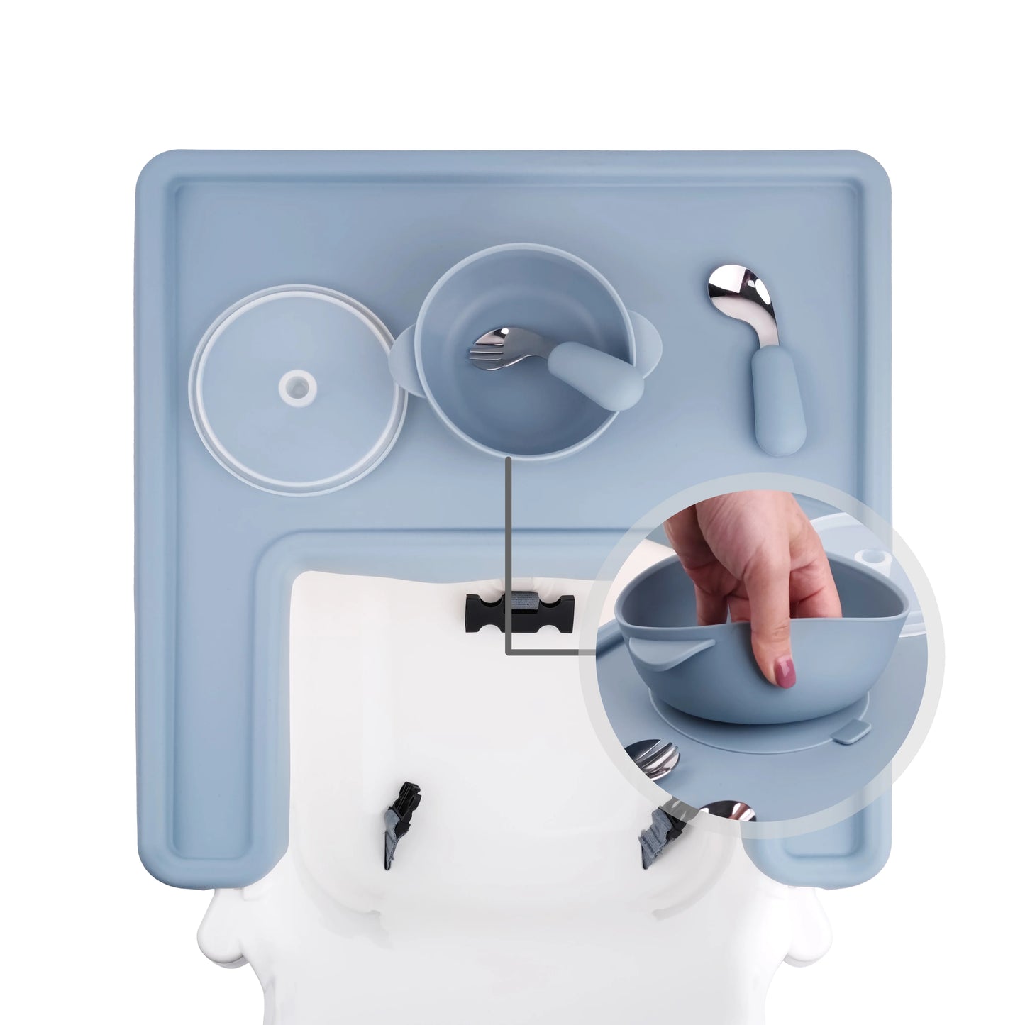Easy-to-Clean Full Cover High Chair Silicone Mat
