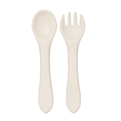 Soft Silicone Baby Spoon & Fork Set