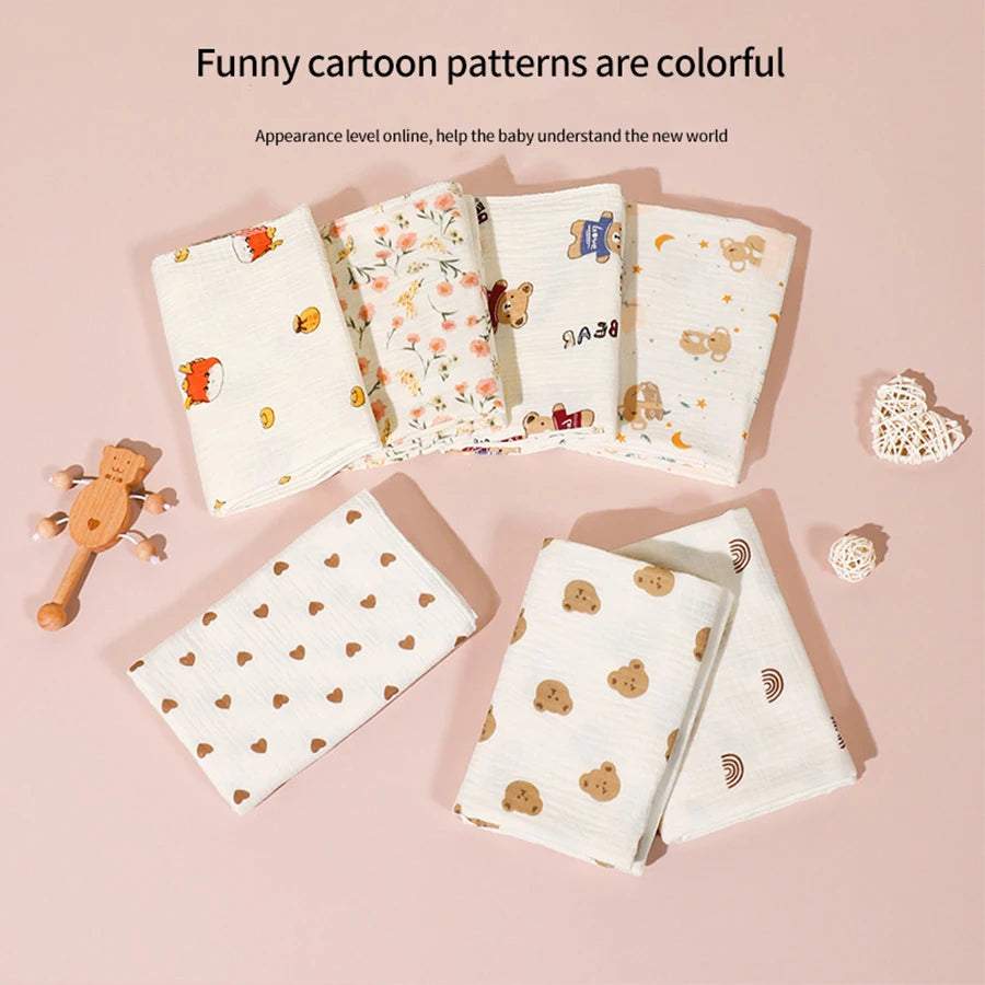 Soft & Breathable Muslin Receiving Blankets