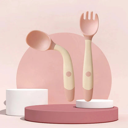 Flexible & Gentle Bendable Twist Baby Fork and Spoon Set
