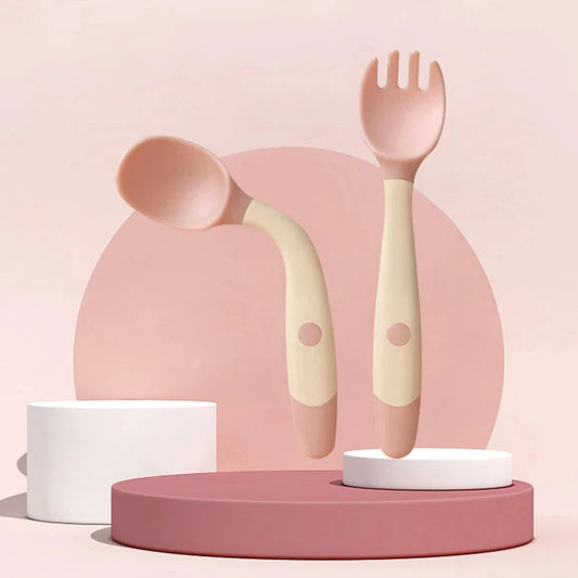 Flexible & Gentle Bendable Twist Baby Fork and Spoon Set