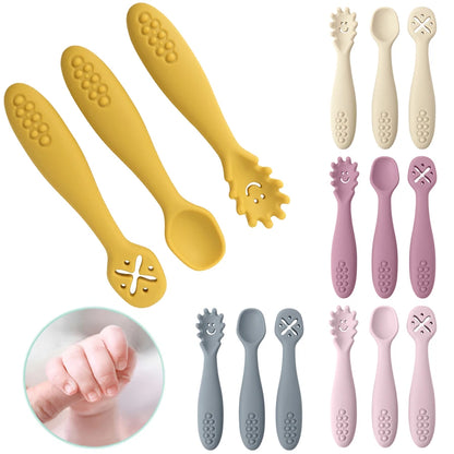 Cute Baby Learning Spoons