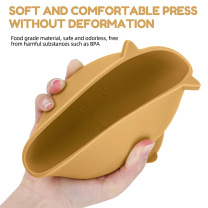 Cartoon Cat Silicone Baby Bowl