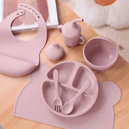 7PCS Silicone Baby Feeding Set