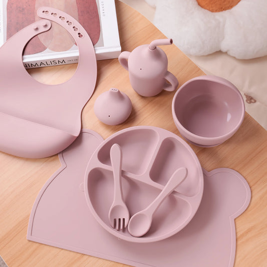 7PCS Silicone Baby Feeding Set