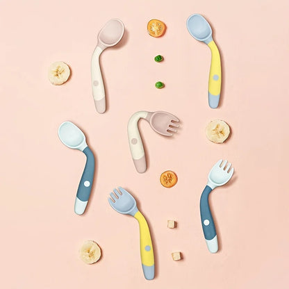 Flexible & Gentle Bendable Twist Baby Fork and Spoon Set