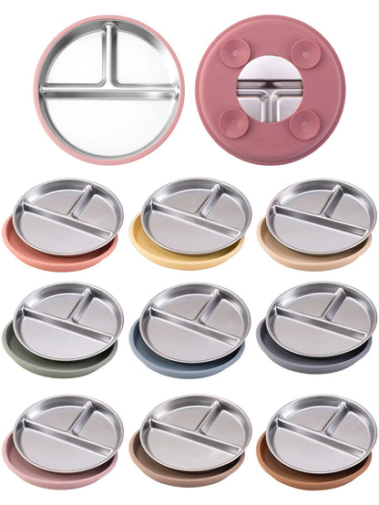 5PCS Stainless Steel & Silicone Baby Feeding Set