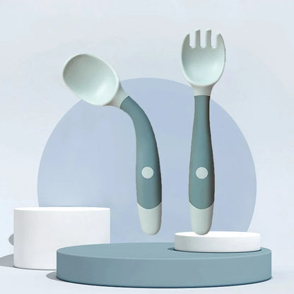Flexible & Gentle Bendable Twist Baby Fork and Spoon Set