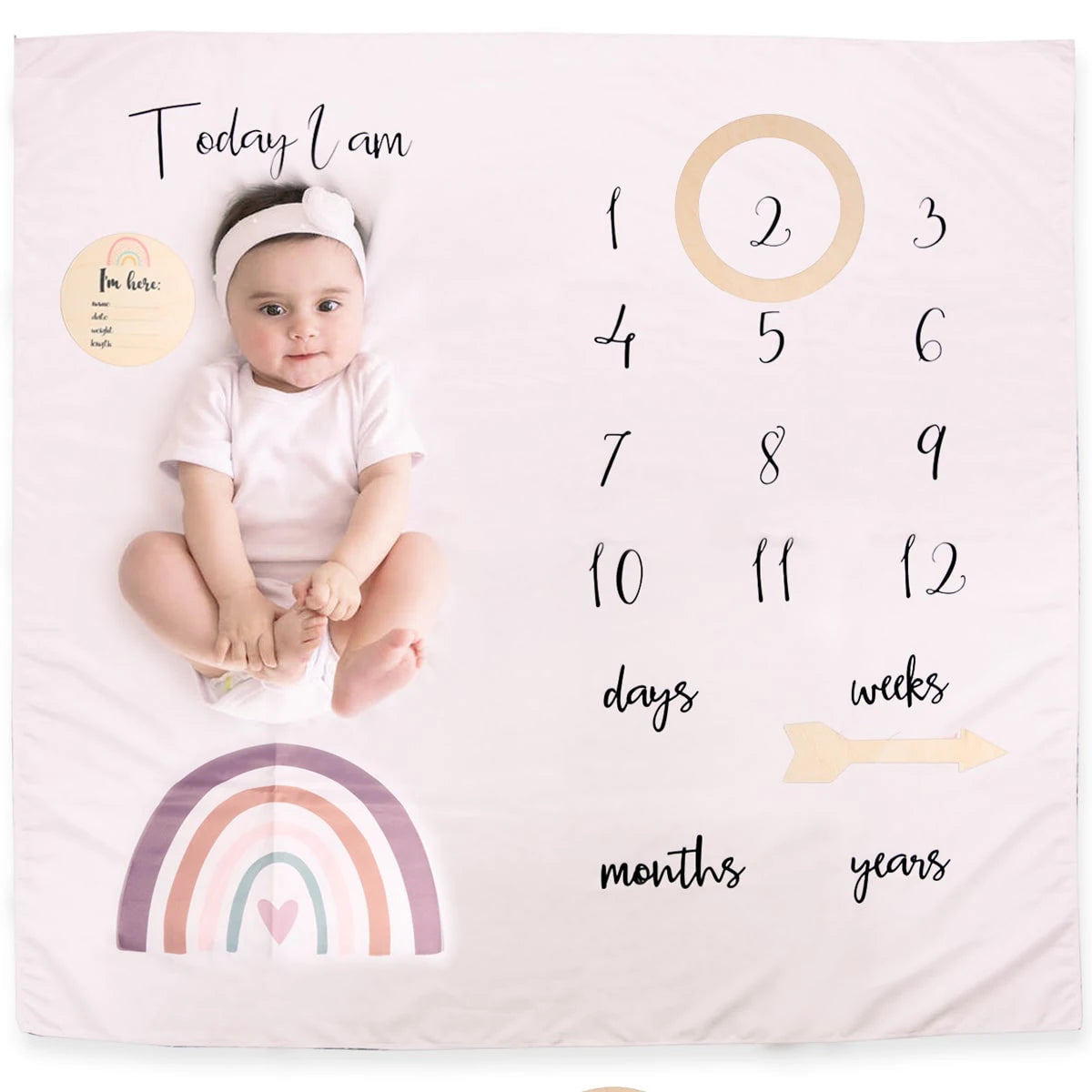 Baby Monthly Milestone Blanket