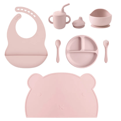 7PCS Silicone Baby Feeding Set