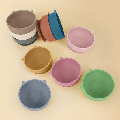 Cartoon Cat Silicone Baby Bowl